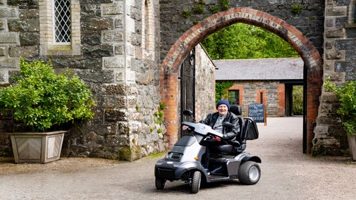 Visitor on PMV at Rowallane Garden